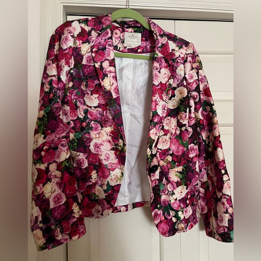 Kate spade roses blazer EUC size 10 Millie